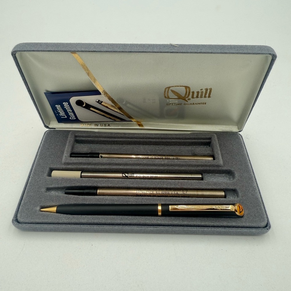 Vintage Quill Ballpoint Pen & Pencil Set Lifetime Guarantee